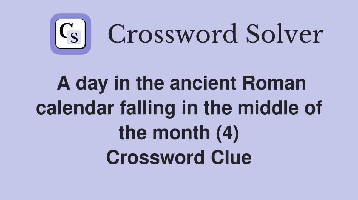 A day in the ancient Roman calendar falling in the middle of the month